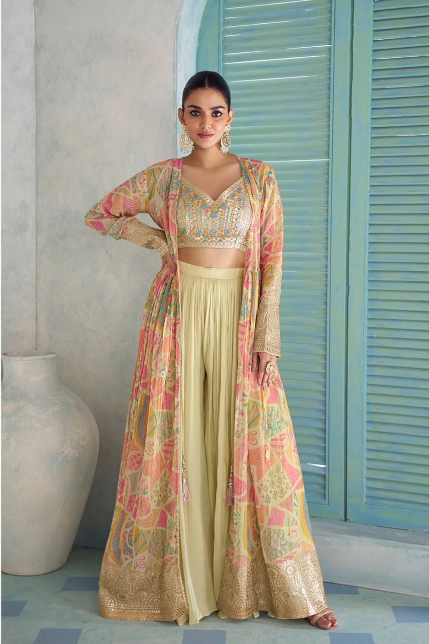 SAHEEN By Gulkayra Designer 7705 To 7707 Series Beautiful Occasional Wear & Party Wear Real Chinon Stitched gown With Bottom At Wholesale Price
